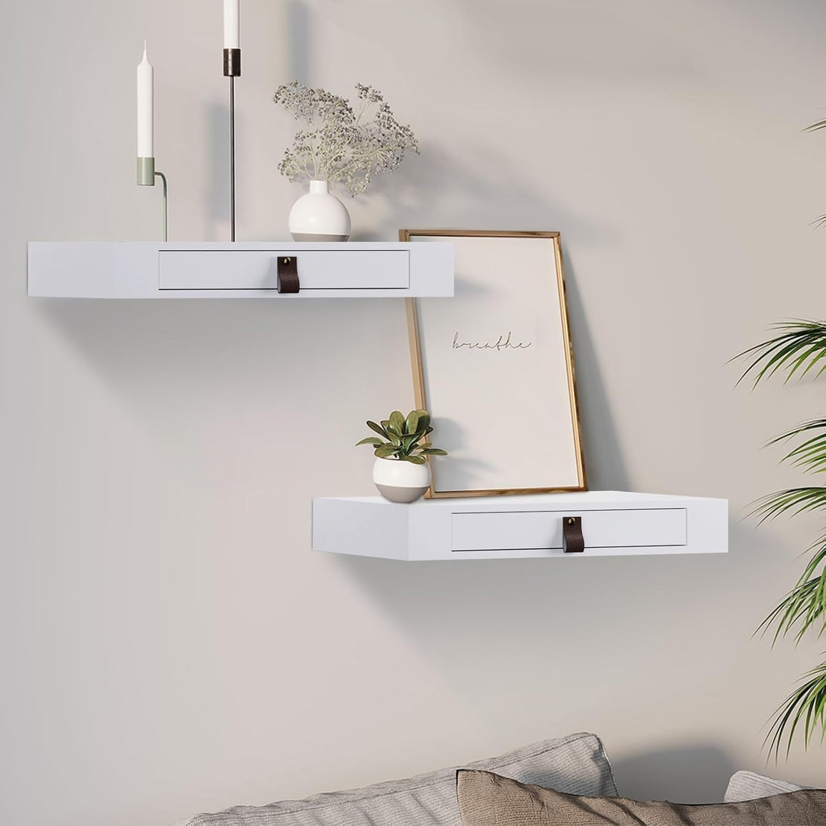 Floating Wall Shelf with Drawer
