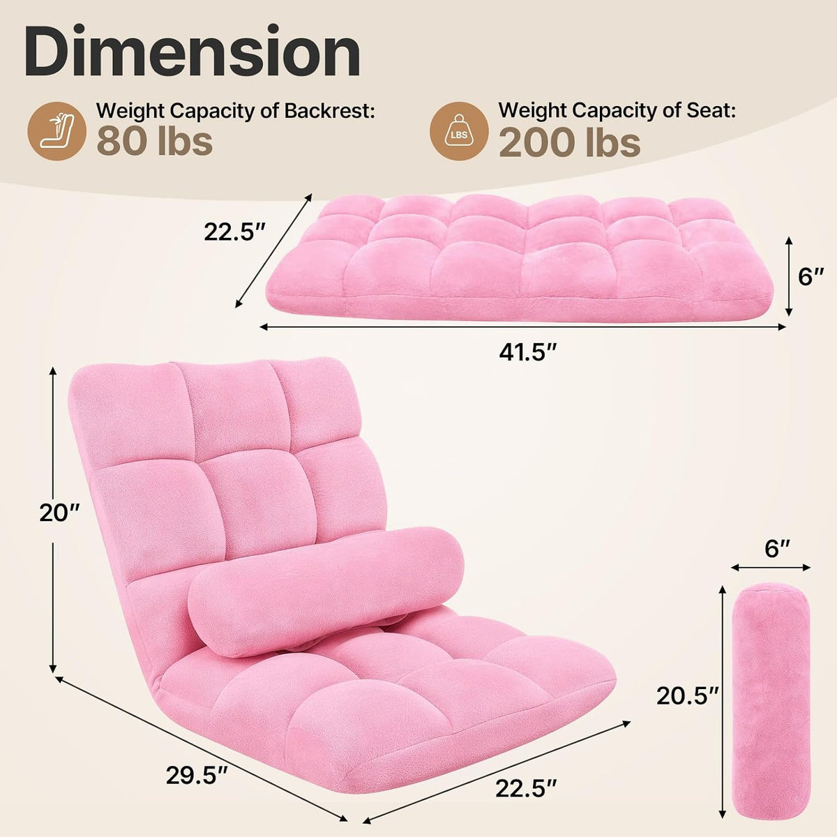 Adjustable Folding Floor Chair
