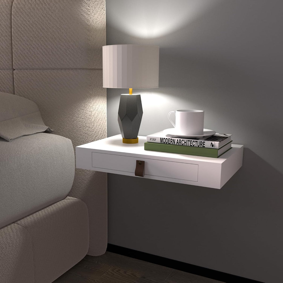 Floating Wall Shelf with Drawer