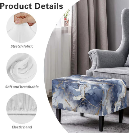 Rectangle Footstool Slipcover