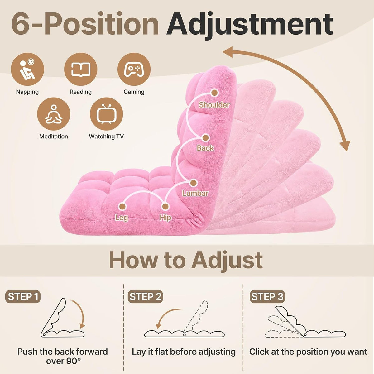 Adjustable Folding Floor Chair
