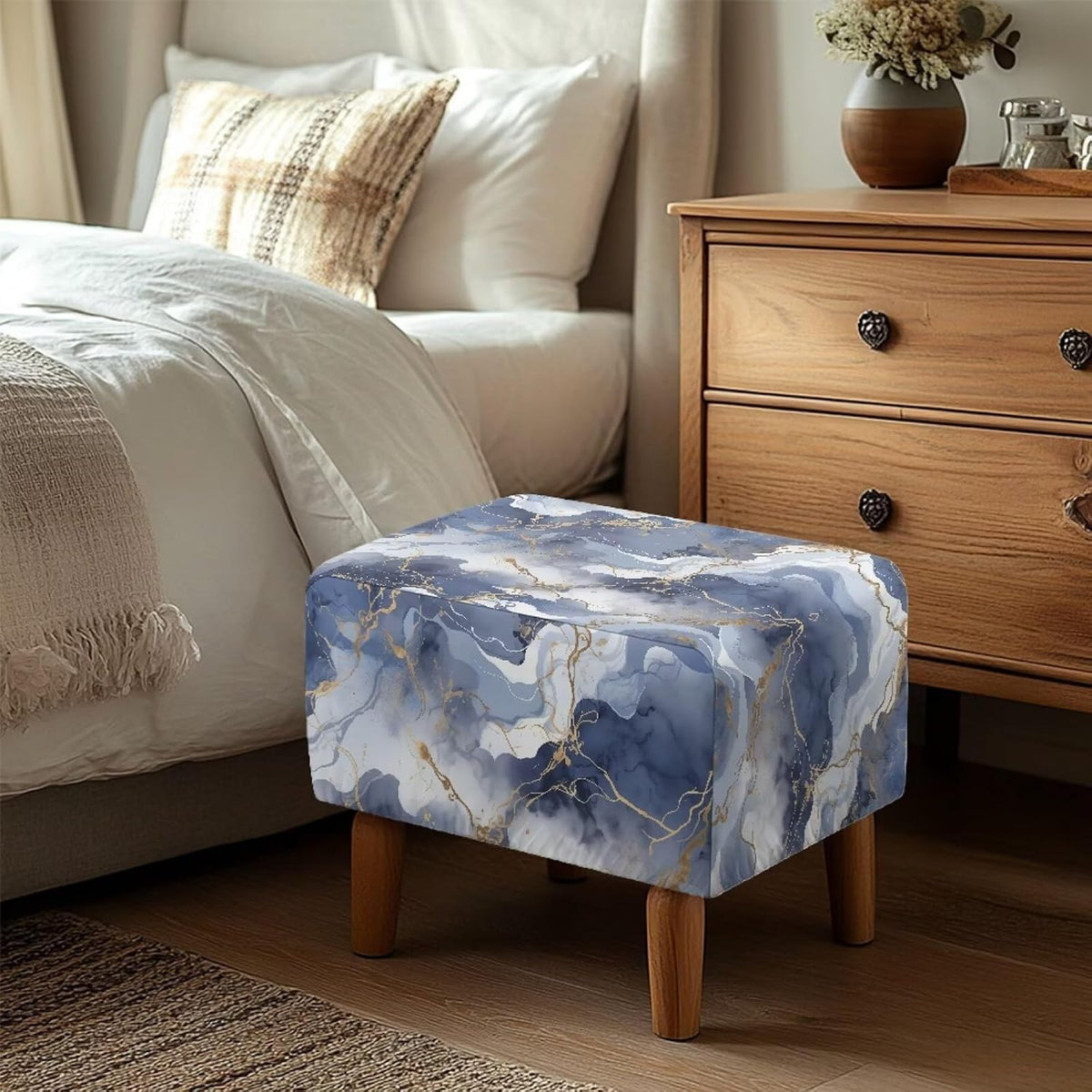 Rectangle Footstool Slipcover