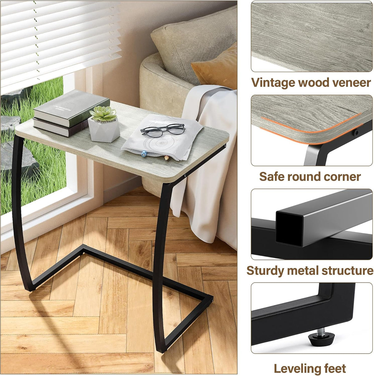 C-Shaped Side Table
