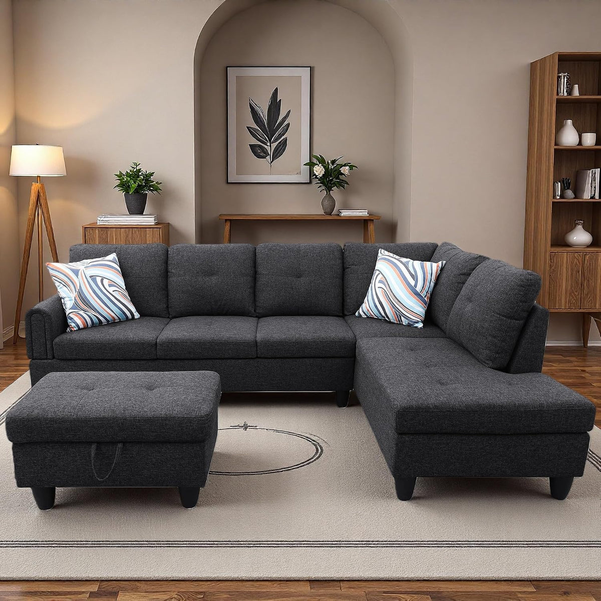 Modular L-Shaped Sectional Sofa